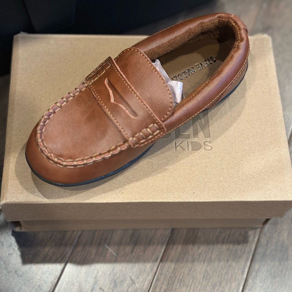 Steve Madden Tan Kids Moccasins